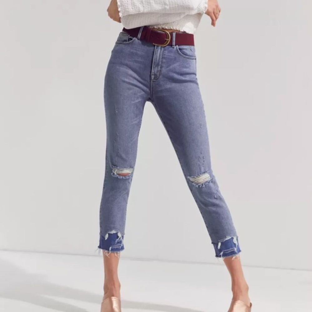 BDG Urban Outfitters Twig High Rise Double Vision Distressed Light Blue Size 26